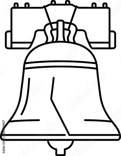 Liberty bell icon for national freedom day