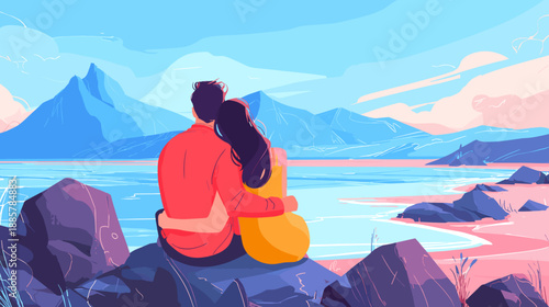 couples of man and woman sittings in the mountains love stories travel 