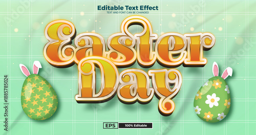Easter Day editable text effect in new modern trend style