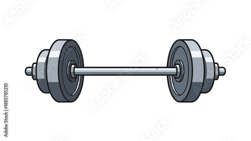 Barbell Weights Vector Illustration Isolated on White Background for Fitness and Gym Workout Concept