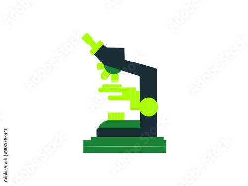 Complex microscope vector illustration of medical science laboratory equipment, biology research technology tool for healthcare, experiment and scientific education design