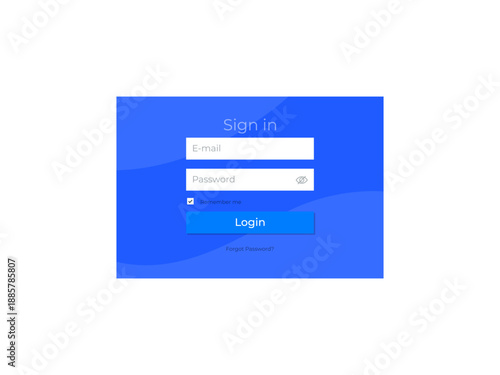 Modern login form page vector template illustration, website UI UX design concept, digital authentication and sign in user interface for web applications and software graphic