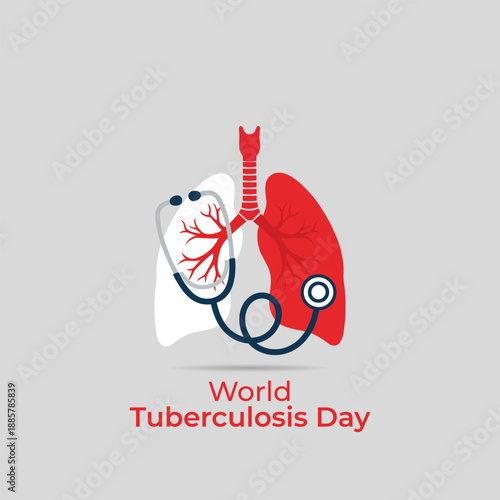 World Tuberculosis Day Lungs Stethoscope Medical Awareness