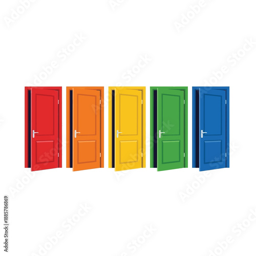 Multiple Paths to Equality Celebrating World Social Justice Day with a Spectrum of Doors Representing Diverse Access and Opportunities for a Just Society