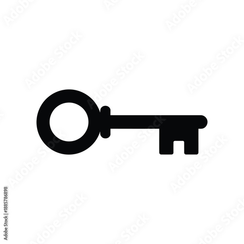 key icon security access password unlock privacy protection safety and authorization concept minimal flat vector illustration