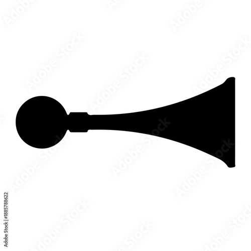 Sound Horn Black Icon,Vector Illustration, Isolated On White Background