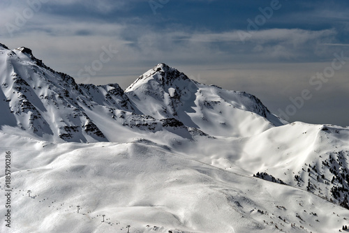 Risoul France ski resort mountain skiers