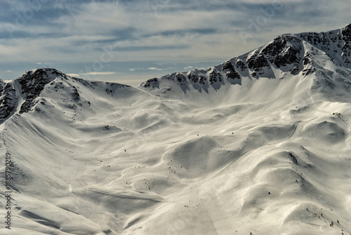 Risoul France ski resort mountain skiers