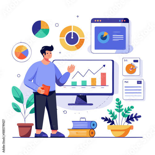 Analyzing business data on computer