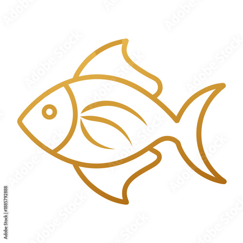 Golden fish swimming