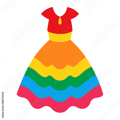 Colorful striped dress