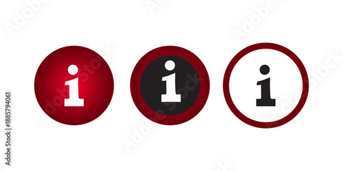 Collection of information vector icons set illustration isolated on white background, creative design perfect for web, apps, infographics, technology and digital projects