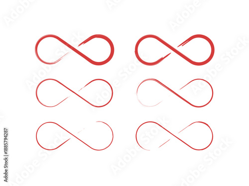 Infinity symbol icons vector illustration representing eternity, limitless possibilities, endless design and abstract loop concept in flat graphic style