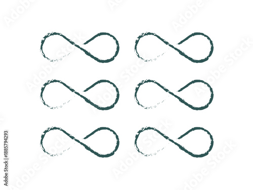 Infinity symbols vector illustration with eternal limitless endless loop life logo design concept used for tattoo abstract and modern style