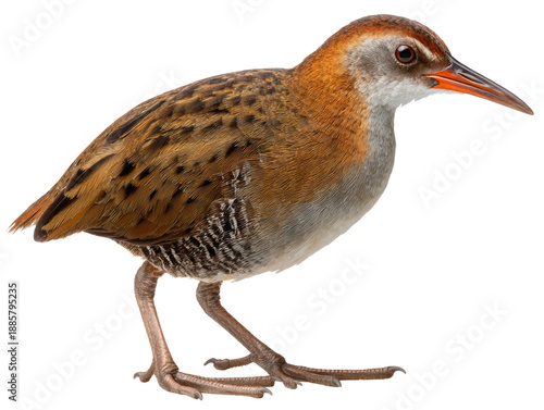 A beautiful bird standing gracefully. It showcases rich shades of brown, blending seamlessly with an elegant form Isolated Transparent Background, PNG