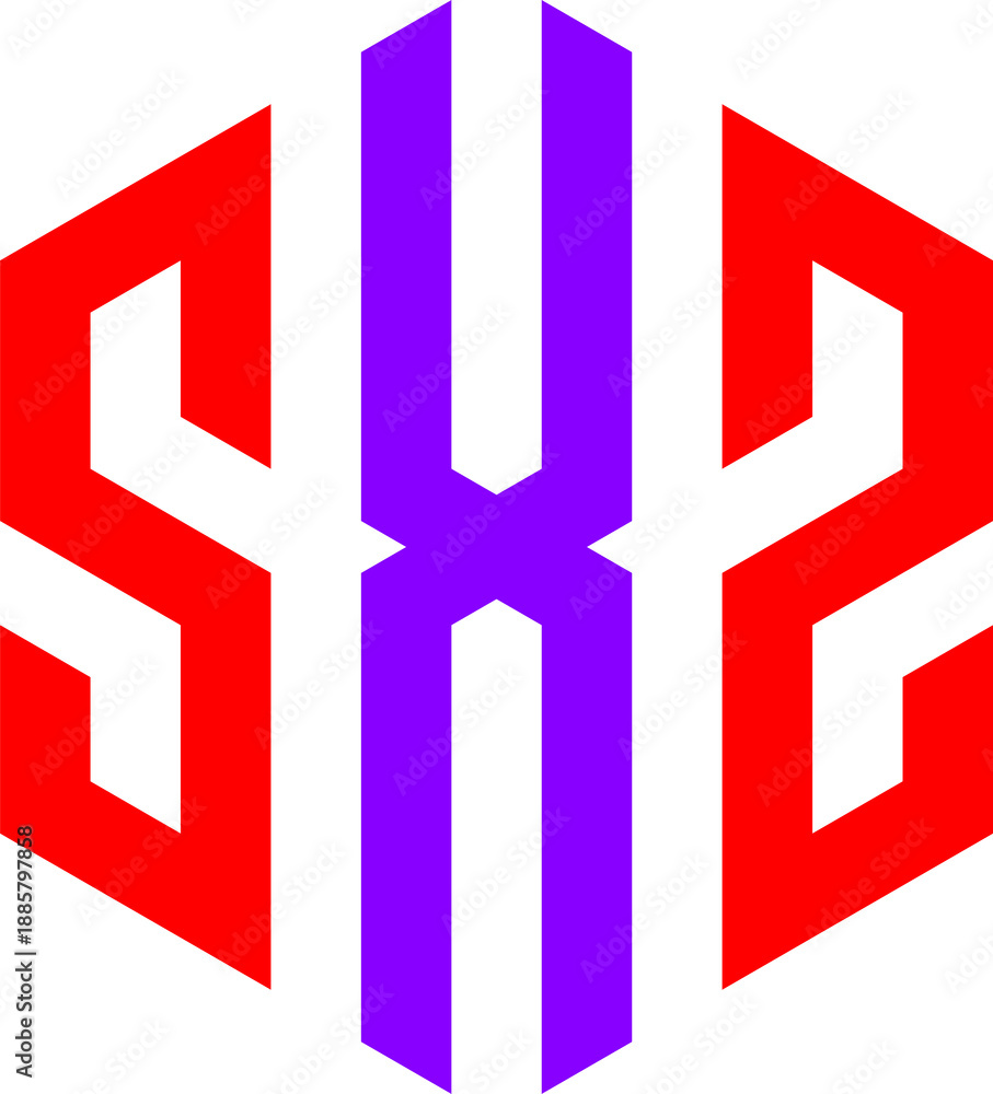 Obraz premium SXZ letter logo design in modern geometric style