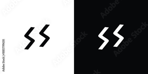 Simple and unique letter S initials logo design