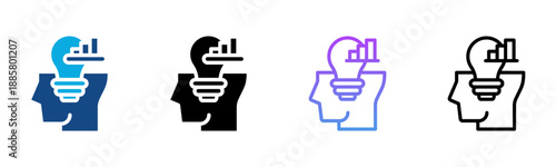 Insight Icon Multiple Style Vector Illustration
