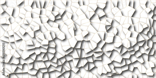 Obraz na plátně Beautiful white and crystallized polygon background