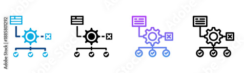 Methodology Icon Multiple Style Vector Illustration
