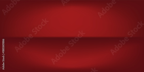 Dark red background with subtle highlight effect. The spotlight creates a gradation from bright red in the center to dark red at the edges.