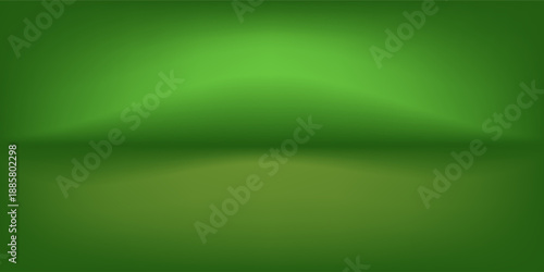 Abstract gradient podium background. Empty green 3D studio background. Clean scene for product presentation mockup template. eps 10