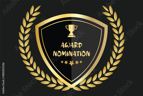 Achievement Nomination Symbols. Award Nomination badge. Film festival and contest design. Success and candidate icons