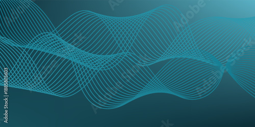 A captivating abstract image featuring smooth, flowing metallic blue waves with soft gradients in 3D. The elegant design conveys a sense of calm and sophistication, perfect for backgrounds.eps 10