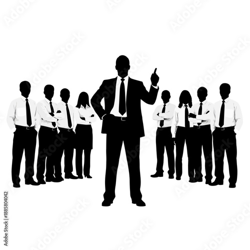 Businessman Leading Team of Professionals.