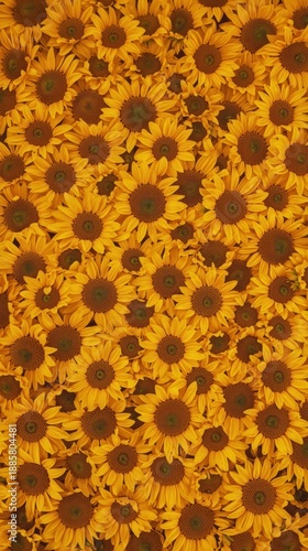 Vibrant field of sunflowers