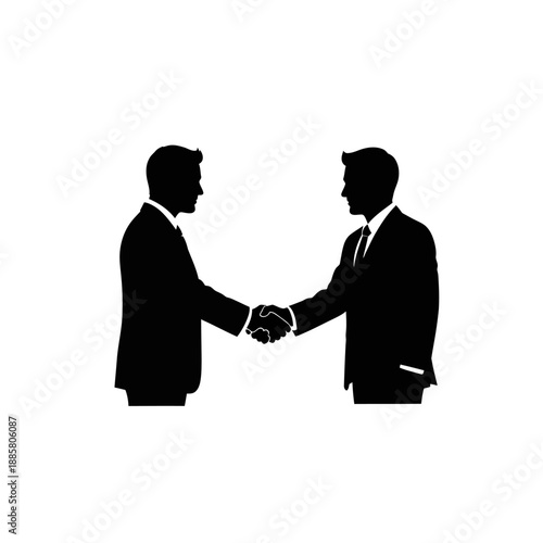 Two Businessmen Shaking Hands in Agreement.