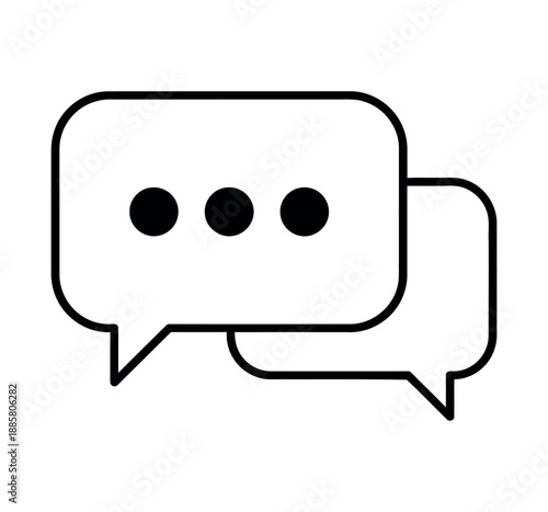 Chat icon vector illustration of speech bubbles symbol for communication and messaging