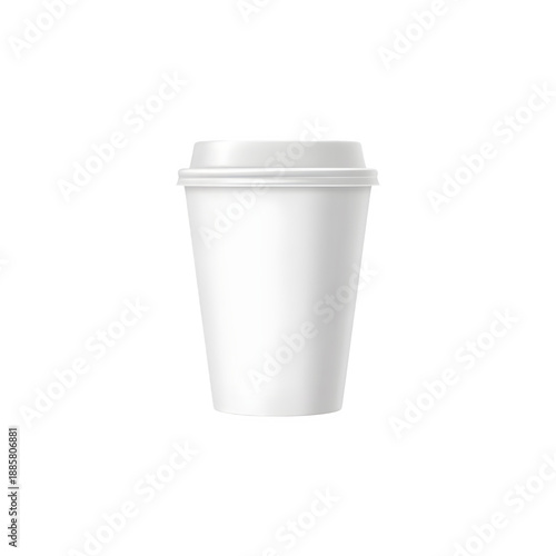 Wallpaper Mural White Paper Coffee Cup with Lid on transparent Background Torontodigital.ca