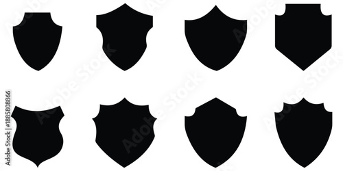 Shield icon set. Shield symbol, logo, sign or emblem design. protection shield Vector illustration.  