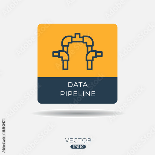 Creative (Data Pipeline) icon, vector sign.