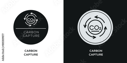 Creative (Carbon capture) icon, vector sign.