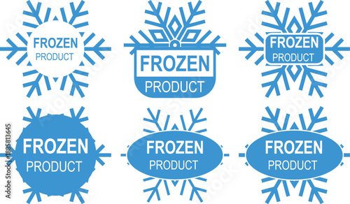 Frozen product labels used to identify and mark frozen food items