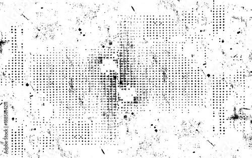 Monochrome Halftone Noise Texture. Creative Grunge Halftone Pattern Design. Vector Illustration.