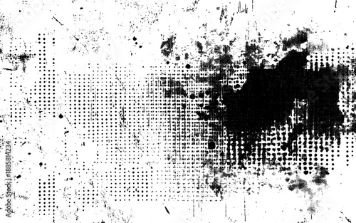 Modern Abstract Halftone Dots Texture. Worn Halftone Grunge Surface Background