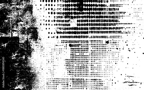 Modern Abstract Halftone Dots Texture. Modern Grunge Halftone Overlay Texture. Vector Illustration.