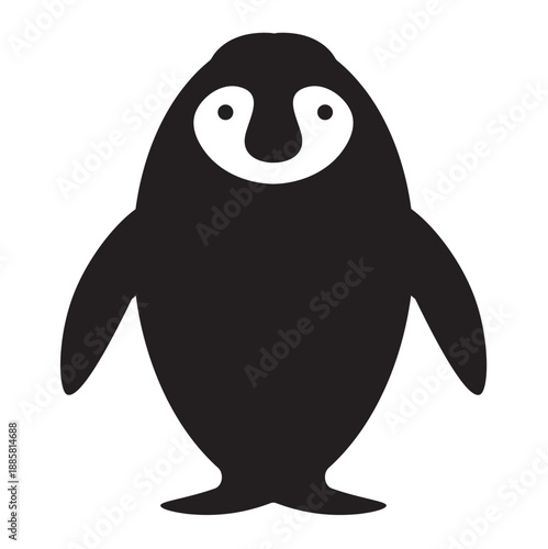 BAbstract Penguin Vector silhouette Symbol.