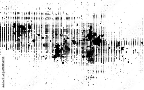 Distressed Halftone Dots Overlay Background. Vintage Grunge Halftone Pattern Texture. Vector Art