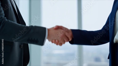 business handshake between businessmen.