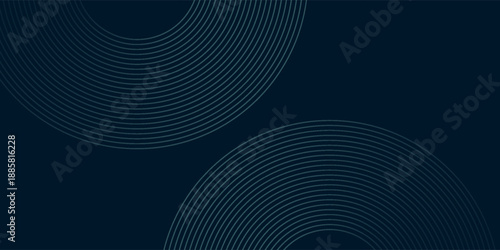 Modern speed motion wave lines gradient blue rectangle circle curve lines geometric abstract background on dark design, vector illustration.