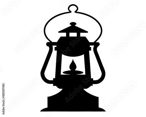 old lantern hurricane black silhouette,hurricane lamp icon vector