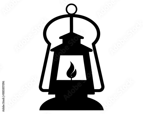 old lantern hurricane black silhouette,hurricane lamp icon vector