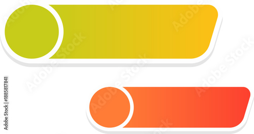 Flat color abstract performance comparison icon featuring two proportional UI modules with rounded shapes and soft gradients, designed for SaaS dashboards, analytics interfaces, and modern business.