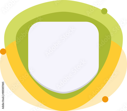 Flat color abstract security status UI icon for SaaS dashboard