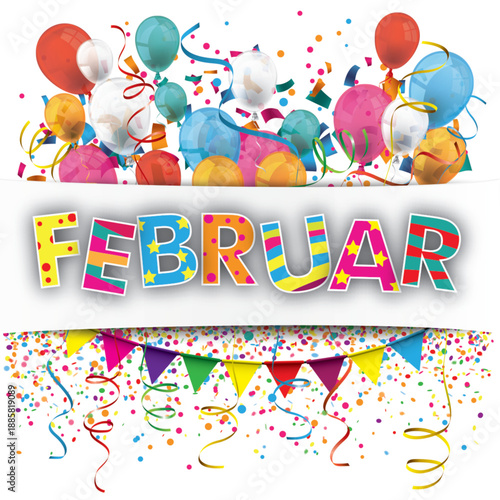 Februar Cover für die Karnevaltage