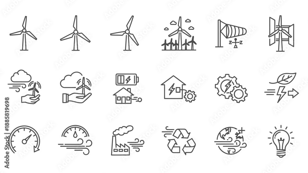 Fototapeta premium Eco friendly icons and symbols.